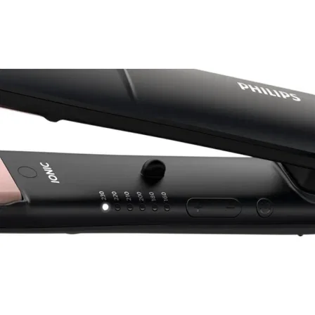 Philips StraightCare Essential BHS378/00 Plancha de Pelo ThermoProtect con Placas de Queratina, 160-230°C, Negra